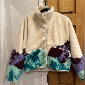 Free People Hit The Slopes fleece jacket. NWOT. Sz XS.